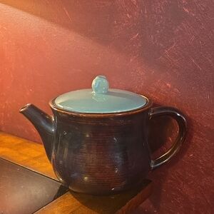 Vintage Red Wing Village - Green/Brown Teapot- Approx. 5.25"